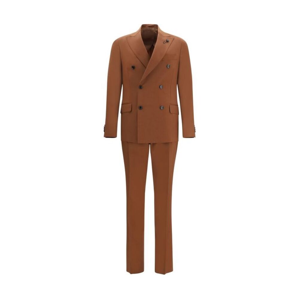 Lardini Brown Cotton Two-Piece Men's Suit